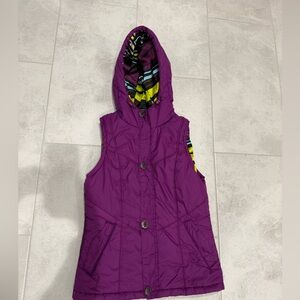 Burton Dryride women's purple puffer vest
